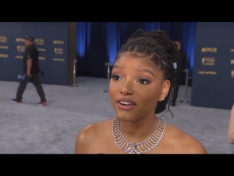 Halle Bailey, Michael Cera talk on SAG Awards carpet