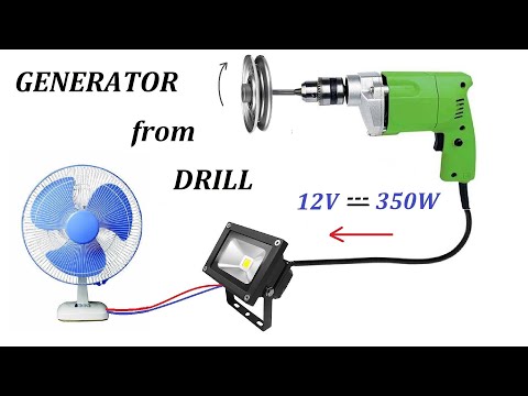 Make  a 12V DC Electric Generator from 220v Drill Motor - A MUST WATCH !!!