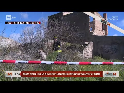 Nuoro, crolla il solaio di un edificio abbandonato. Muoiono due ragazzi - Ore 14 del 02/04/2024