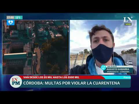 Córdoba: multas de $5 mil y $10 mil por no usar barbijo
