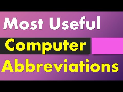 Very Useful Computer Abbreviations | Computer Full Form | Full Forms of Computer Abbreviations
