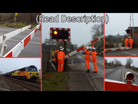 ⚪ Smashed Barrier BEING REPLACED at Cottage Lane Level Crossing [Notts, 13/02/23, PART 2]