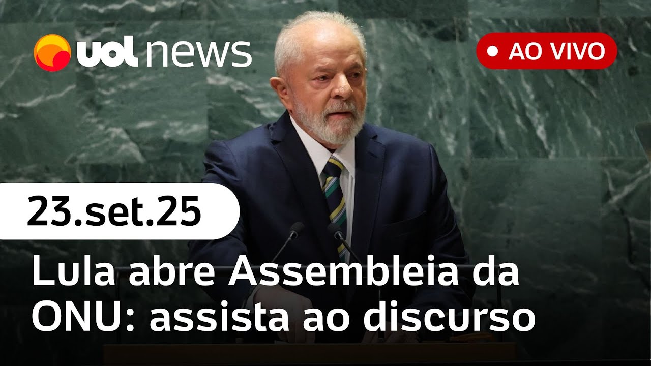 Lula na ONU ao vivo Assista ao discurso completo pronunciamento de Trump e+ notícias | UOL News