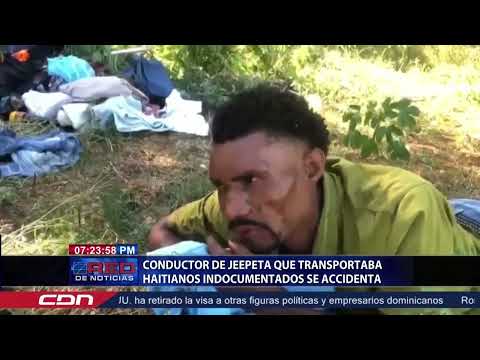 Conductor de jeepeta que transportaba haitianos indocumentados se accidenta