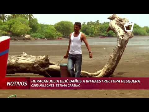Huracán Julia dejó 60 millones de córdobas en daños al sector pesquero en Nicaragua