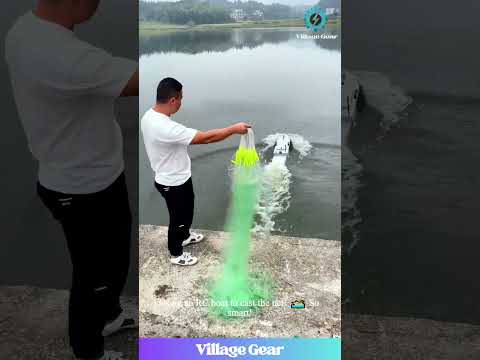 ULTIMATE Lazy Fishing HACK! 🎣 Watch This RC Boat Do All the Hard Work! So Smart! #fishing #rcboat