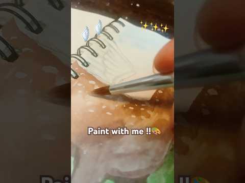 Paint with me!!🎨🦌🌼#watercolor #watercolorpainting #youngartist #art #artist #shorts #drawing