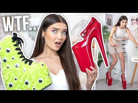 Video: TRYING WEIRD SHOES I FOUND ON THE INTERNET... WTF ARE THOSE!?