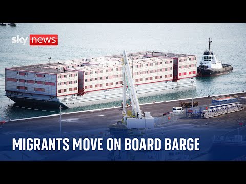 Migrant barge: Opinions divided as migrants move on board Bibby Stockholm