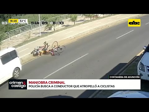 Ciclistas fueron atropellados por un auto en Asunción