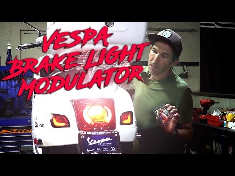 New Brake Light Modulator Installed on a Vespa GTS | Programmable & Universal!