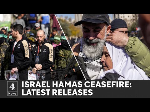 Israel releases 369 Palestinians as Hamas frees three more hostages