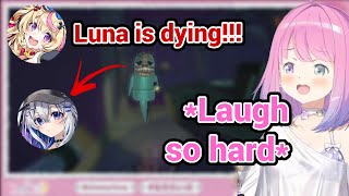 Luna Laugh Really Hard After The Spewer Attached to Kanata's Face in T