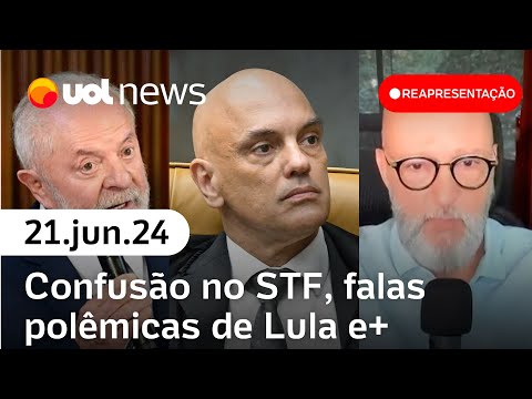 Moraes vota por 17 anos de prisão para bolsonarista e+ l UOL News 1ª Edição | Reapresentação 21/06