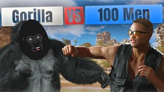 【Gorilla Vs 100 Men】ゴリラが勝つに決まってるだろ。【バーチャルゴリラ】