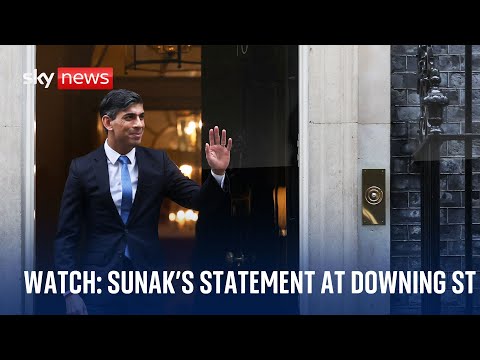 Watch live: Rishi Sunak delivers statement at Downing Street
