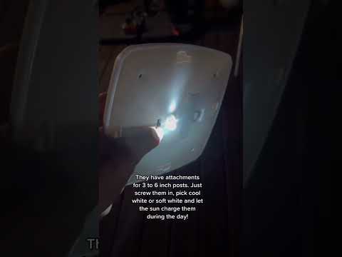 These Deck Post Solar Lights give off the perfect amount of light for our backyard deck #amazonfinds