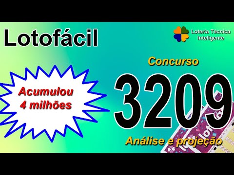 ANÁLISE E PROJEÇÃO PARA O CONCURSO 3209 DA LOTOFÁCIL - ACUMULADO