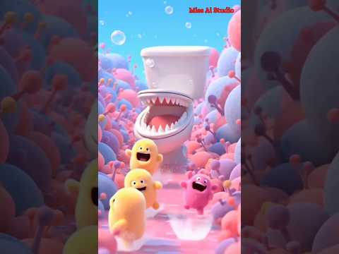 The Toilet Invasion 🤯🚽🌈🐛🍭  #viralshorts