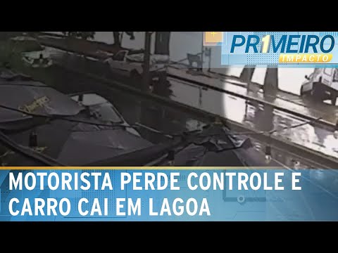 Motorista cai na Lagoa da Pampulha após mal súbito; seu estado é grave | Primeiro Impacto (09/02/24)