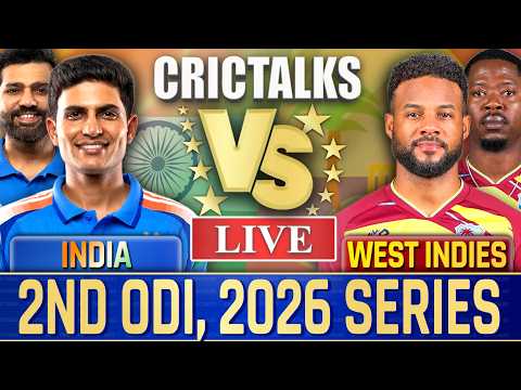 🔴 Live: IND vs WI, 2nd ODI, 2026 Series Live Cricket Match Today, Live Score Commentary 25 Ov