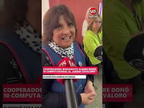 GENERAL DEHEZA: COOPERADORA RINCONCITO ALEGRE DONÓ 10 COMPUTADORAS AL JARDIN FAVALORO.