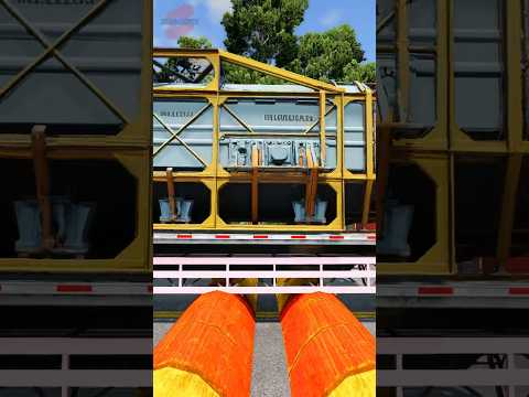 Truck Tow Trailers vs Speed Bumps #short #beamng #beamngdrive #trucksvs