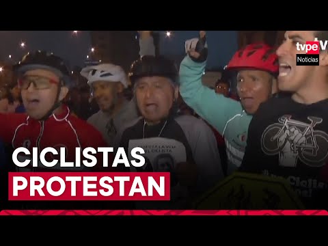 Centro de Lima: protestan por ciclistas fallecidos en accidentes de tránsito
