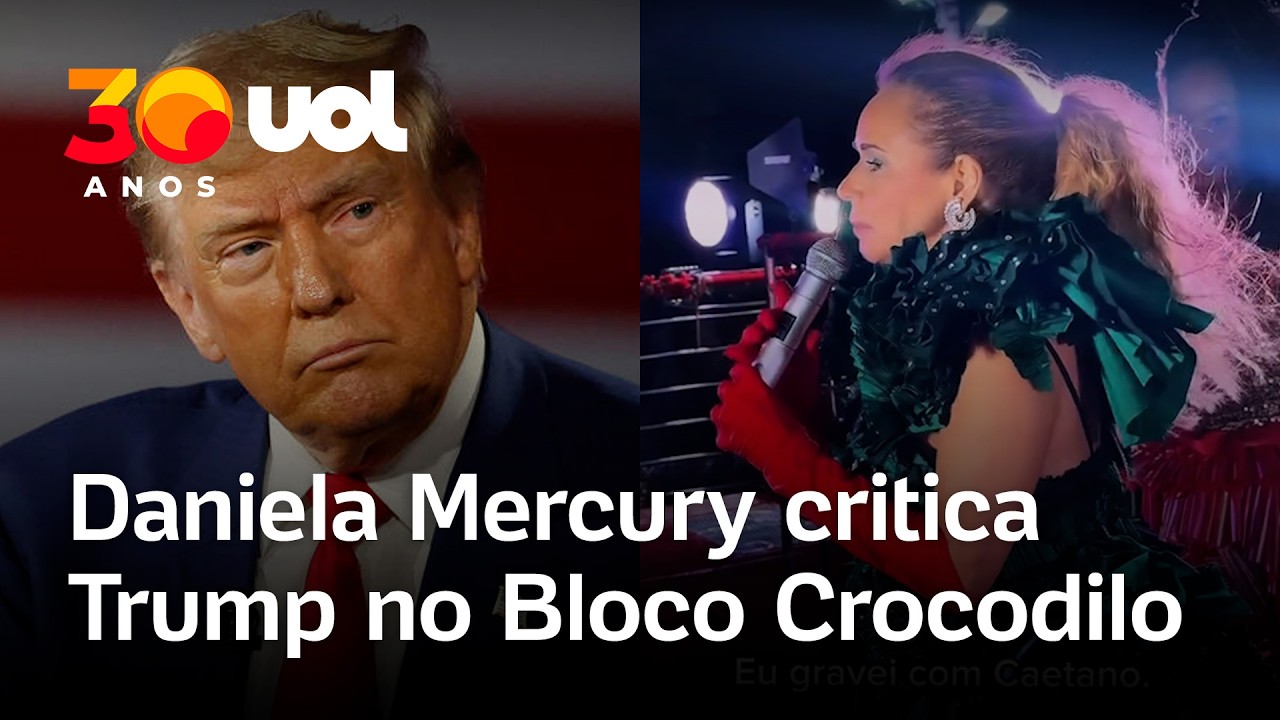 Daniela Mercury critica Donald Trump e sai em defesa dos LGBTQIAPN+ no Bloco Crocodilo; vídeo