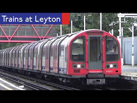 London Underground Central Line Trains At Leyton