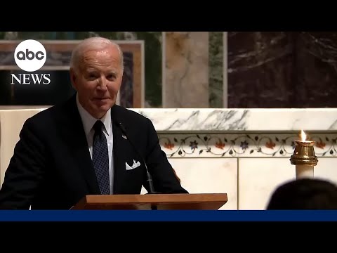 President Biden delivers eulogy for Ethel Kennedy during service