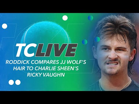 Roddick Compares JJ Wolf's Hair to Charlie Sheen's Ricky Vaughn | Tennis Channel Live