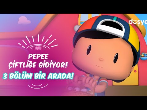 Pepee Çiftliğe Gidiyor!🐓 Leliko ve Pisi İle 3 Bölüm Bir Arada | Düşyeri