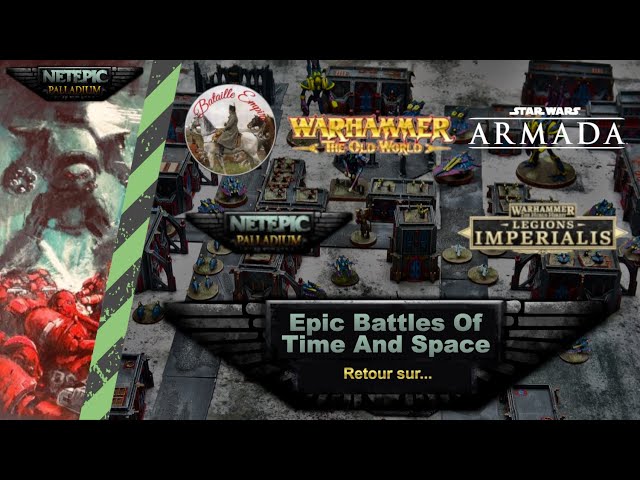 #40000 #40k #epic #w40k #adeptustitanicus #netepic #netepicpalladium #epic40k #legionimperialis #legionsimperialis #theoldworld #tow #starwars #armada #batailleempire

Retour sur la rencontre Epic Battles of Time and Space qui s'est déroulée les 17 et 18 Mai 2025 à Andrézieux Bouthéon et qui a vu plus de 40 joueurs s'affronter autour de différents jeux que sont The Old World, NetEpic, Legions Imperialis, Armada et Bataille Empire !


Le scénario utilisé pour Legions Imperialis/NetEpic
https://drive.google.com/file/d/19rHZCIf3iLVGND6U1nSRuYsPMgOsIz0C/view?usp=sharing

La chaine twitch de Warhamateur :
https://www.twitch.tv/warhamateur

La chaine youtube de@Warhamateur 
https://www.youtube.com/@Warhamateur

La chaine twitch de Bobafred :
https://www.twitch.tv/bobafred

Bataille Empire :
http://www.bataille-empire.fr/

Club Achille :
https://www.clubachille.fr/



Pour adhérer à l'Association NetEpic : https://www.netepic-fr.com/assocation

Règles et Codex disponibles sur : https://netepic-fr.com/

Rejoignez nous sur :
Discord : https://discord.gg/eufuq3E8as
Facebook : https://www.facebook.com/groups/netepic
Twitch : https://www.twitch.tv/netepicfrance
Twitter : @NetEpicFr
Instagram : https://www.instagram.com/netepicfrance/

Nos Partenaires
Gork Factory : https://gorkfactory.com/
Torek Wargame Accessories : https://www.torek.fr/
Crank Wargame : https://www.crankwargame.com/
Haschatan Sÿx Studio : https://www.facebook.com/HaschatanSyxStudio
Iliada Game Studio : https://www.iliadagamestudio.com/
Bishok Miniatures : https://www.myminifactory.com/users/Bishok
Ragnar'Ork : https://www.facebook.com/ragnarork09
La Taverne du Gobelin Farci : https://augobelinfarci.com/
