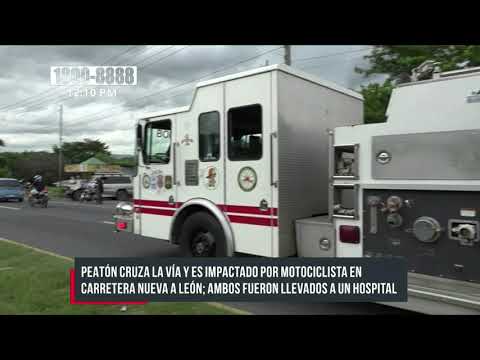 Imprudencia peatonal dejó dos lesionados en la Carretera Nueva a León - Nicaragua