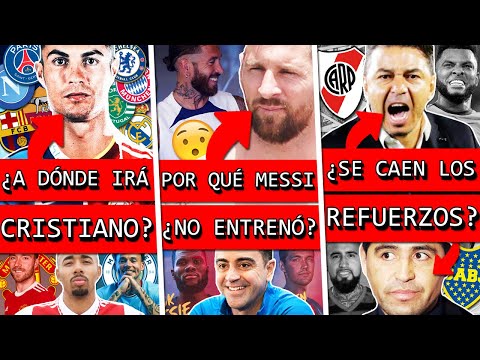 Estos 7 CLUBES van por CRISTIANO ¡PSG lo RECHAZÓ!+ Por qué MESSI no ENTRENÓ?+ Problemas RIVER y BOCA