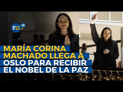 María Corina Machado llega a Oslo para recibir el Nobel de la Paz