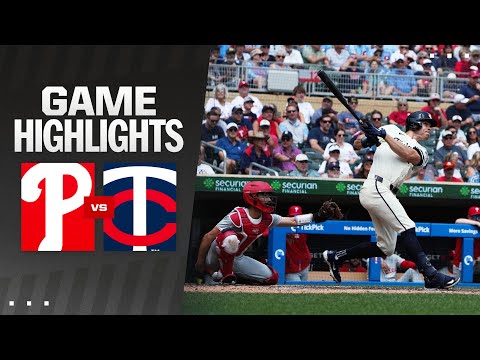 Phillies vs. Twins Game Highlights (7/24/24) | MLB Highlights