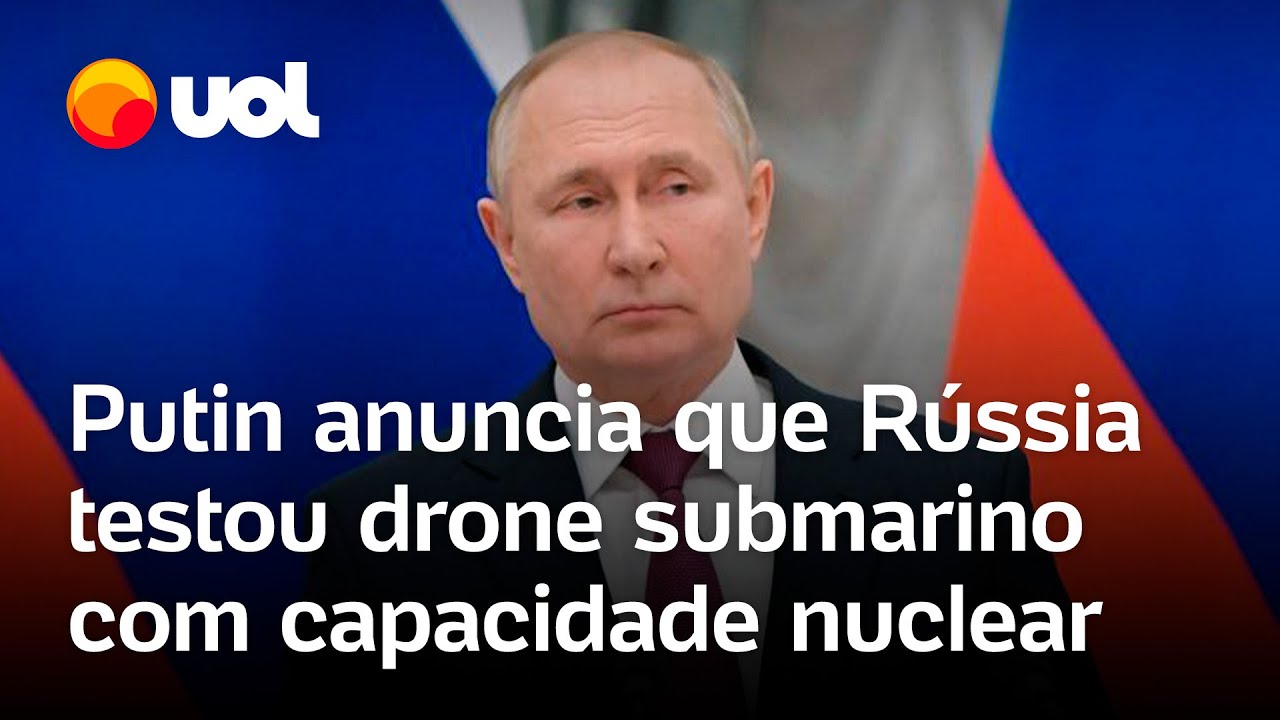 Putin desafia Trump e anuncia teste com drone submarino com capacidade nuclear confira  TV Online Putin desafia Trump e anuncia teste com drone submarino com capacidade nuclear confira