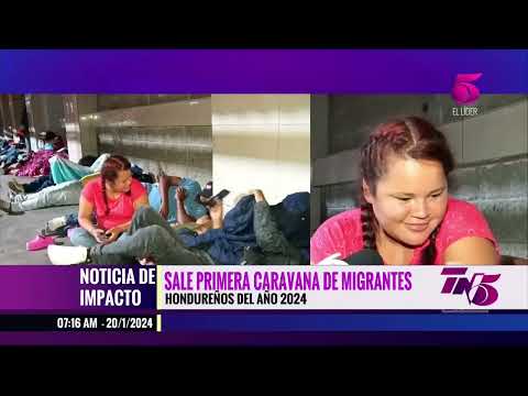 Migrantes hondureños salen en caravana hacia EE. UU.