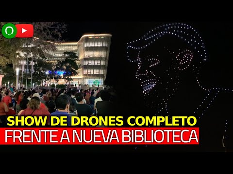 Bukele regala al Pueblo IMPRESIONANTE SHOW DE DRONES en Inauguración de Nueva Biblioteca