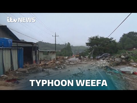 Typhoon Weefa - deaths rise in South Korea after heavy rains trigger floods and landslides| ITV News