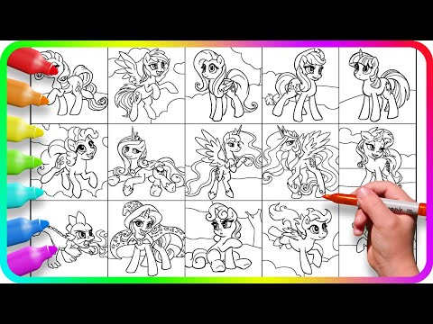 MY LITTLE PONY Coloring Pages - Color like a PRO / How to color My Little Pony. Easy Drawing Art