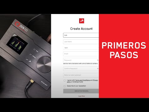 Cómo crear una cuenta en la web de Antelope Audio