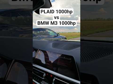 BMW M3 G80 1000л.с. vs TESLA MODEL S PLAID 🤯 #автоврн #dragrace #tesla #bmwm3 #bmwm5 #modelsplaid