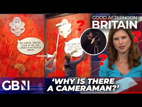 BREAKING: King's portrait VANDALISED by animal rights activists... but video leaves SUSPICIOUS clue