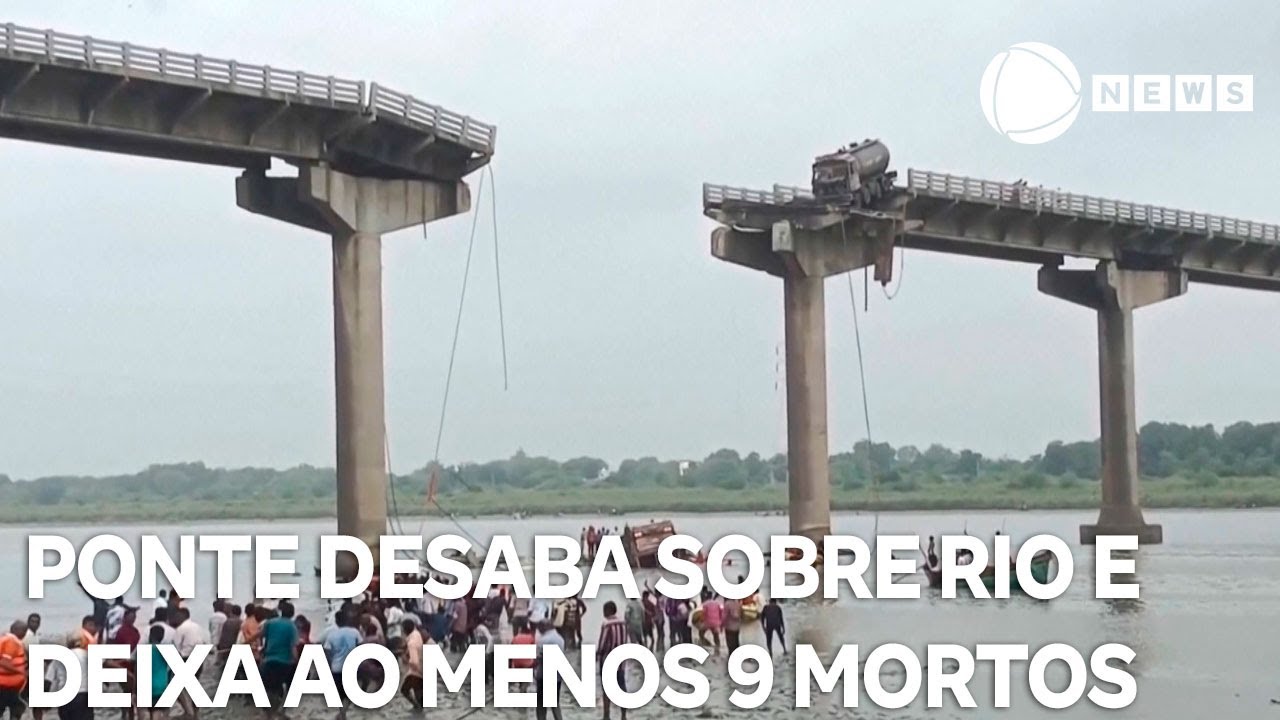 Ponte desaba sobre Rio e deixa ao menos nove mortos