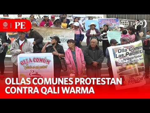 Ollas comunes protestan por retiro de recursos de Qali Warma | Primera Edición | Noticias Perú