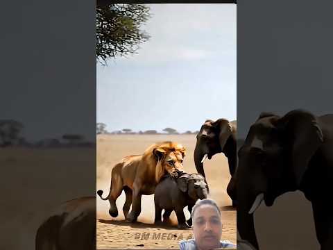 #elephant #animals #lion #wildanimals #animalfight @##