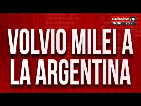 Volvió Milei a la Argentina: se reunió con Villarruel en el Congreso